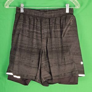 Lululemon‎ Mens Black Pace Breaker Lined Shorts Medium